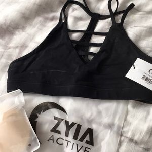 Zyia XXL black grid bra NWT